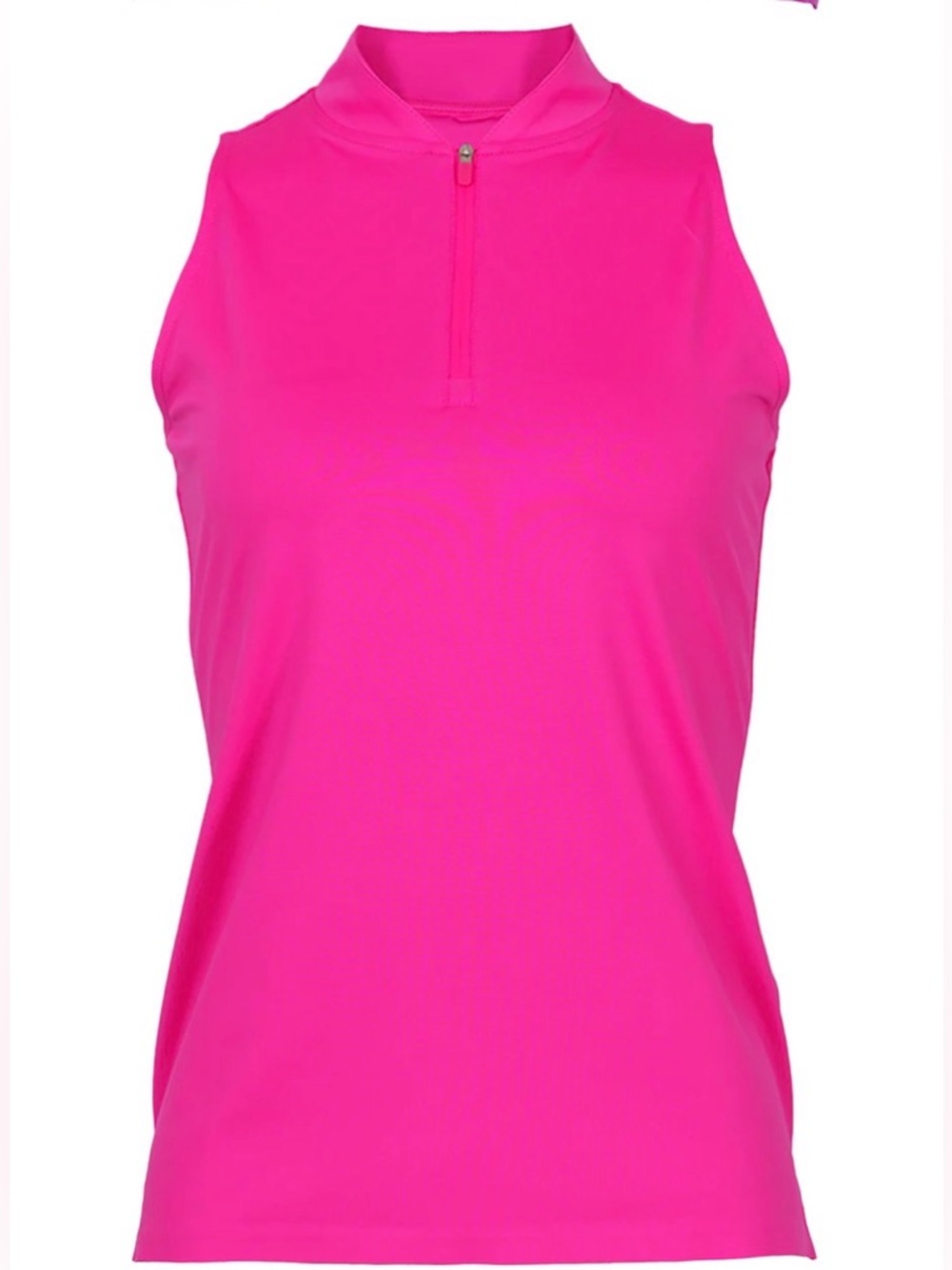 NWT JOFIT Womens Attitude Mock Sleeveless Golf Top - Fuchia XL